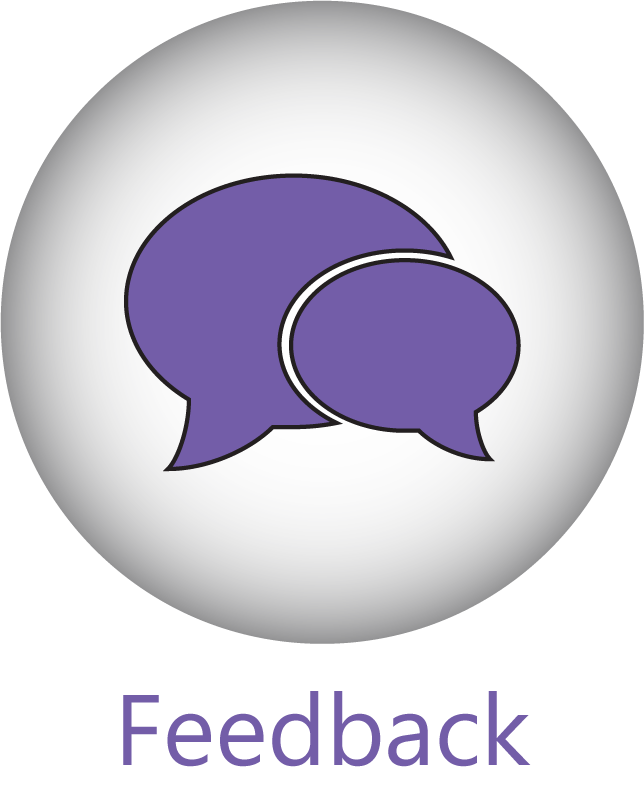 A 'Feedback' button with a chat bubble icon.