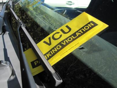 VCU Parking citation envelope