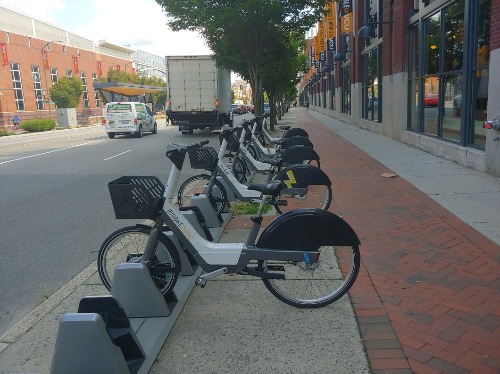 RVA Bikeshare bikes on W. Broad St.